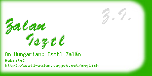 zalan isztl business card